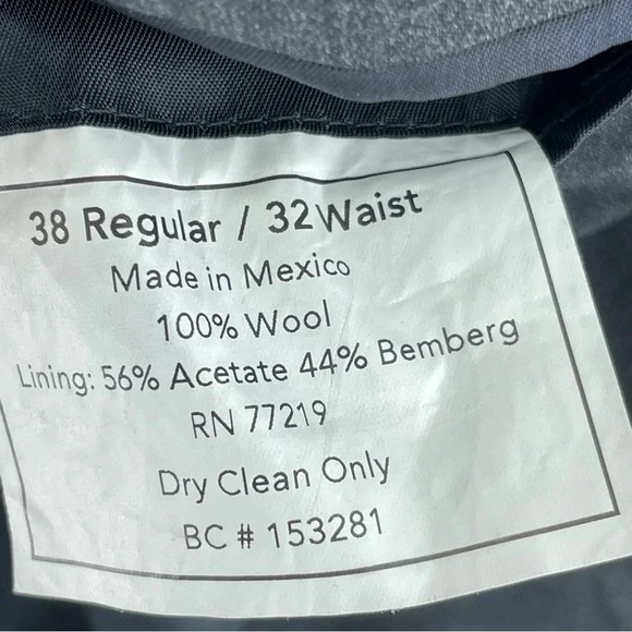 Joseph & Feiss Mens Size 38 Reg charcoal gray wool blazer 2270 - Picture 5 of 11